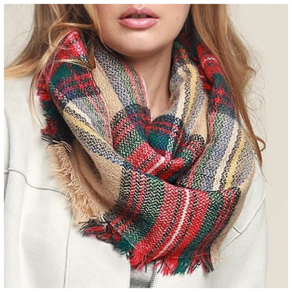 LAST PACK | Beige plaid scarf